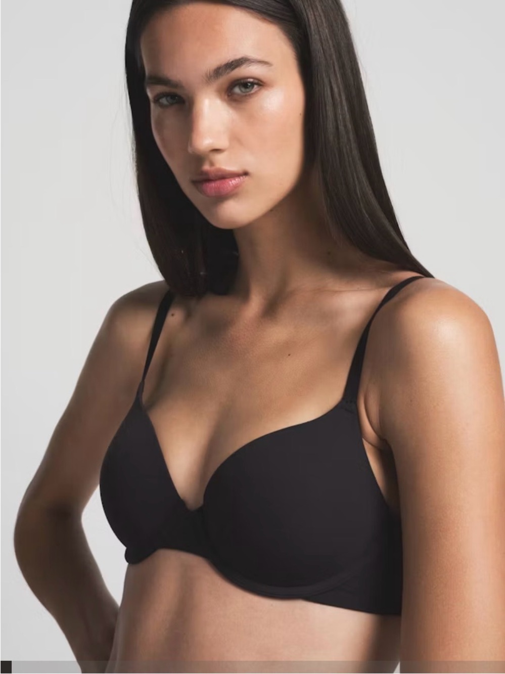 SKIMS Fits Everybody T-Shirt Demi Bra Onyx 32DDDD NWT Discontinued